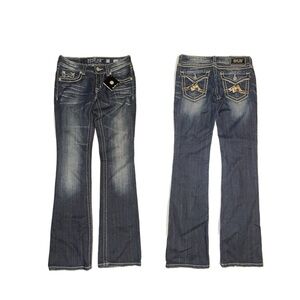 Miss Me Size 27 Bootcut Jeans with Embroidered Back Pockets